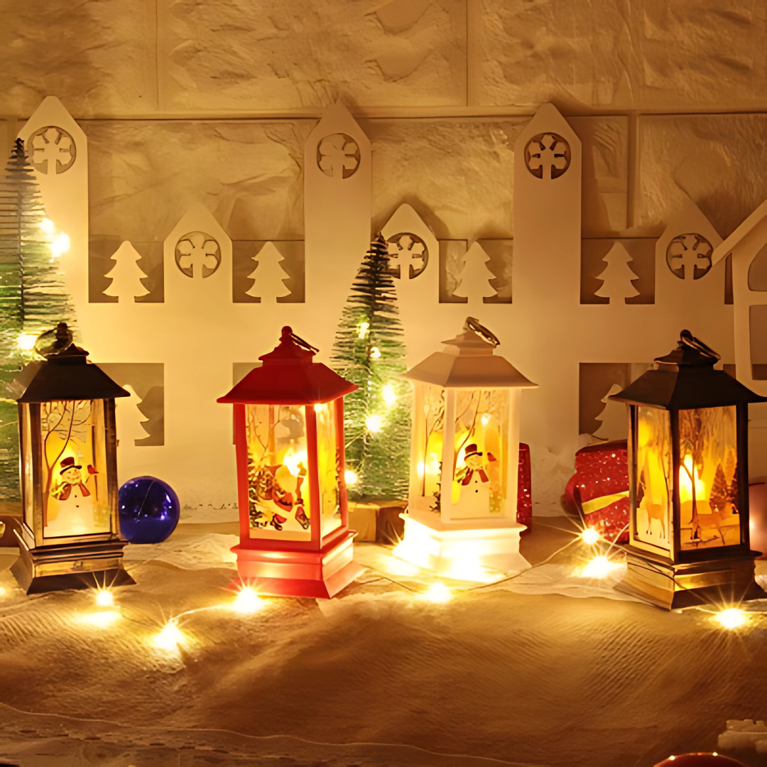 Christmas Flame Light Hanging Lantern