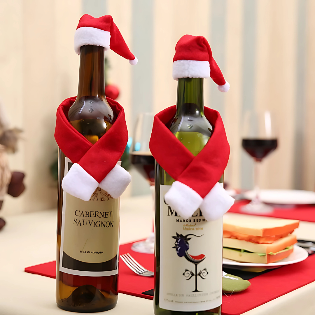 3D Christmas Wine Bottle Cover Festive Xmas Party Decoration