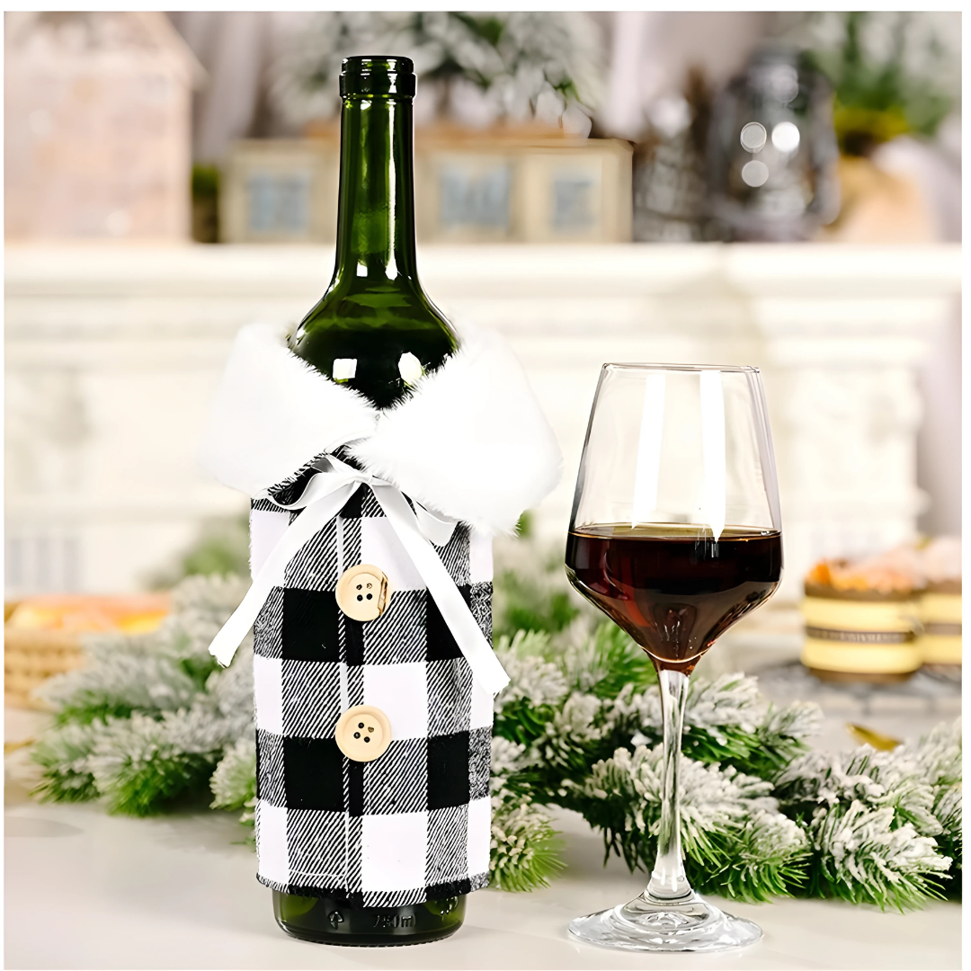 3D Christmas Wine Bottle Cover Festive Xmas Party Decoration