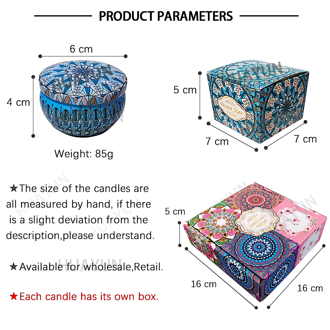 Scented Candle Gift Set (4-in-1) Home Fragrance Souvenir