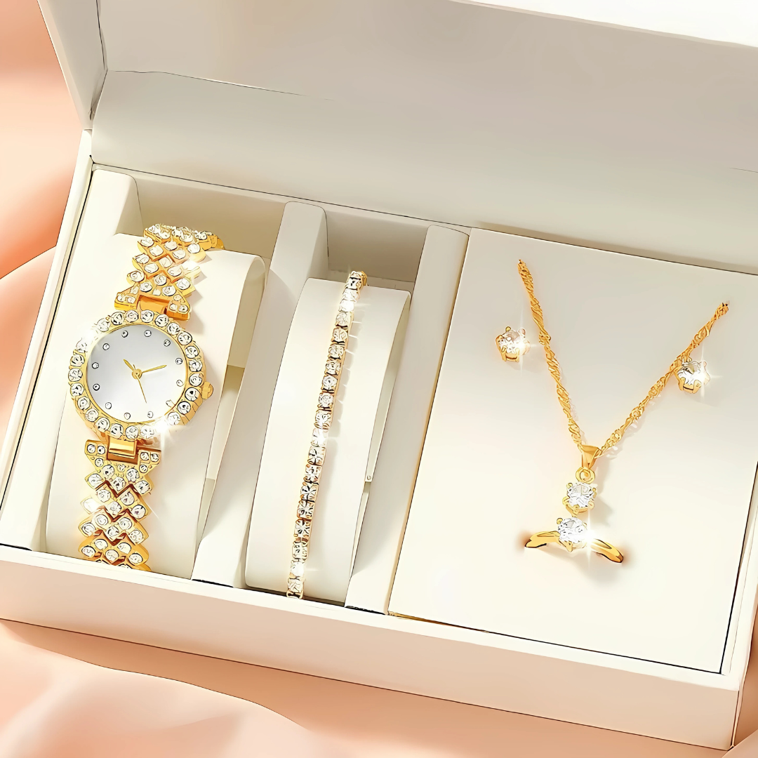 6PCS Women’s Watch Gift Set with Box