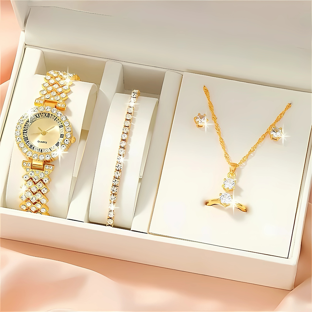 6PCS Women’s Watch Gift Set with Box