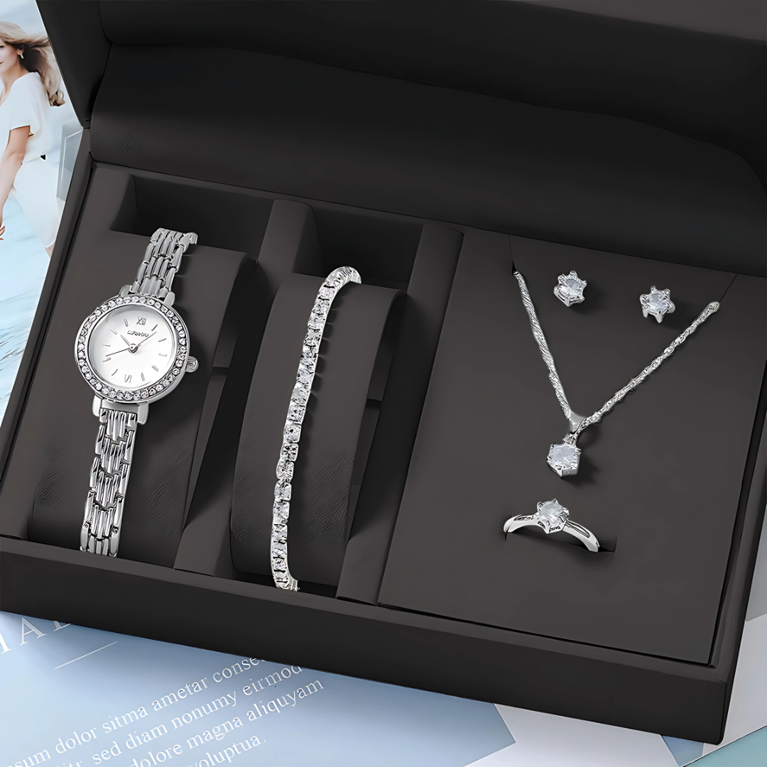 6PCS Women’s Watch Gift Set with Box