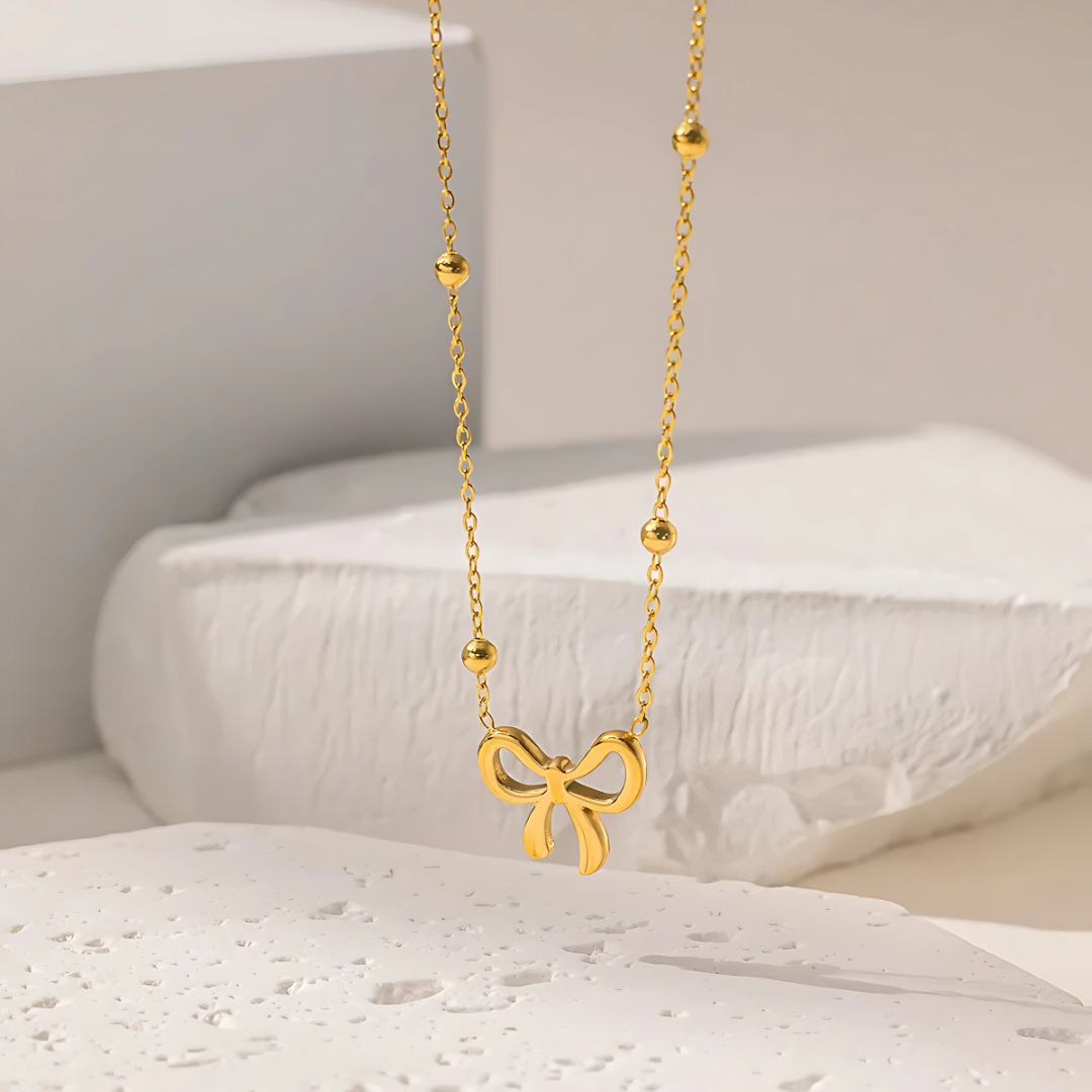 Bow Butterfly Gold Jewelry Set Elegant Fashion Accessories