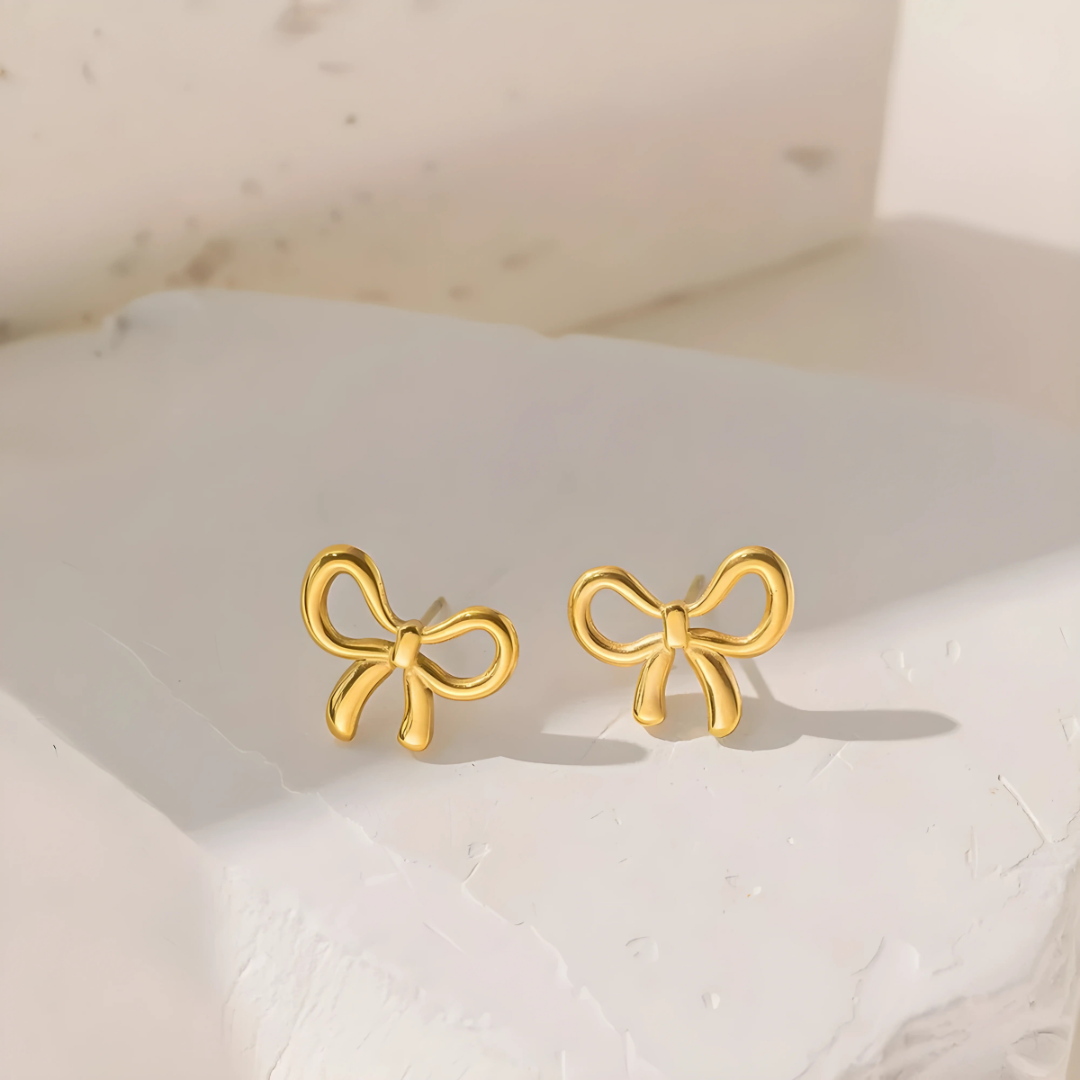 Bow Butterfly Gold Jewelry Set Elegant Fashion Accessories