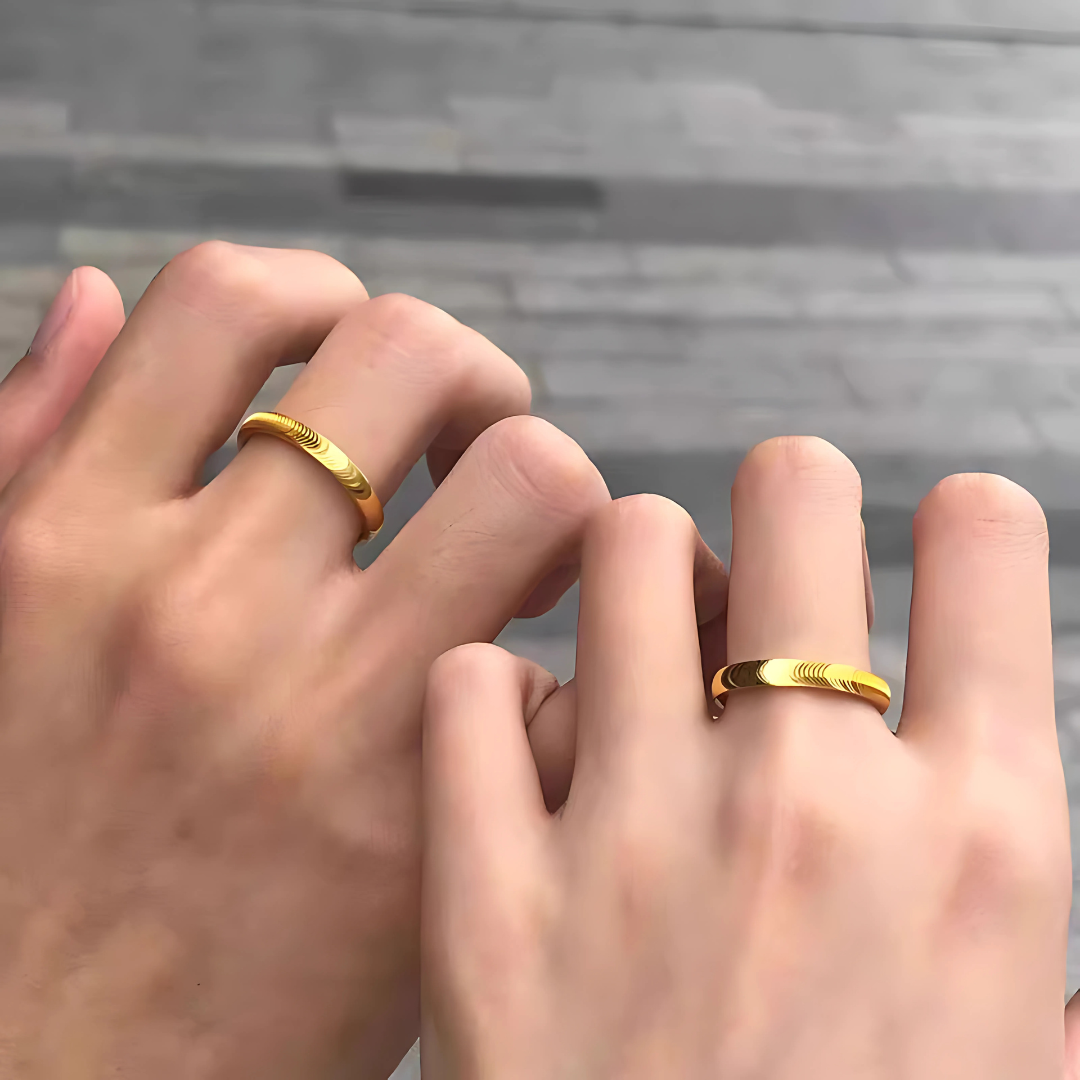 Unisex Cat Eye Couple Ring – Stainless Steel Korean Fashion Ring for Men & Women