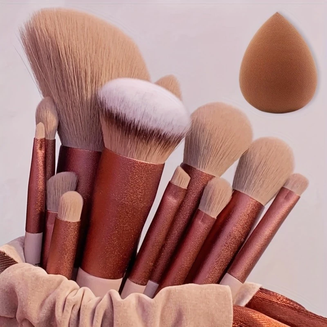 Makeup Brush Set for On-the-Go Beauty