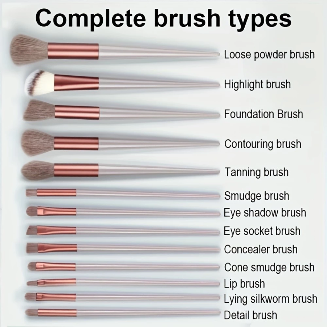 Makeup Brush Set for On-the-Go Beauty