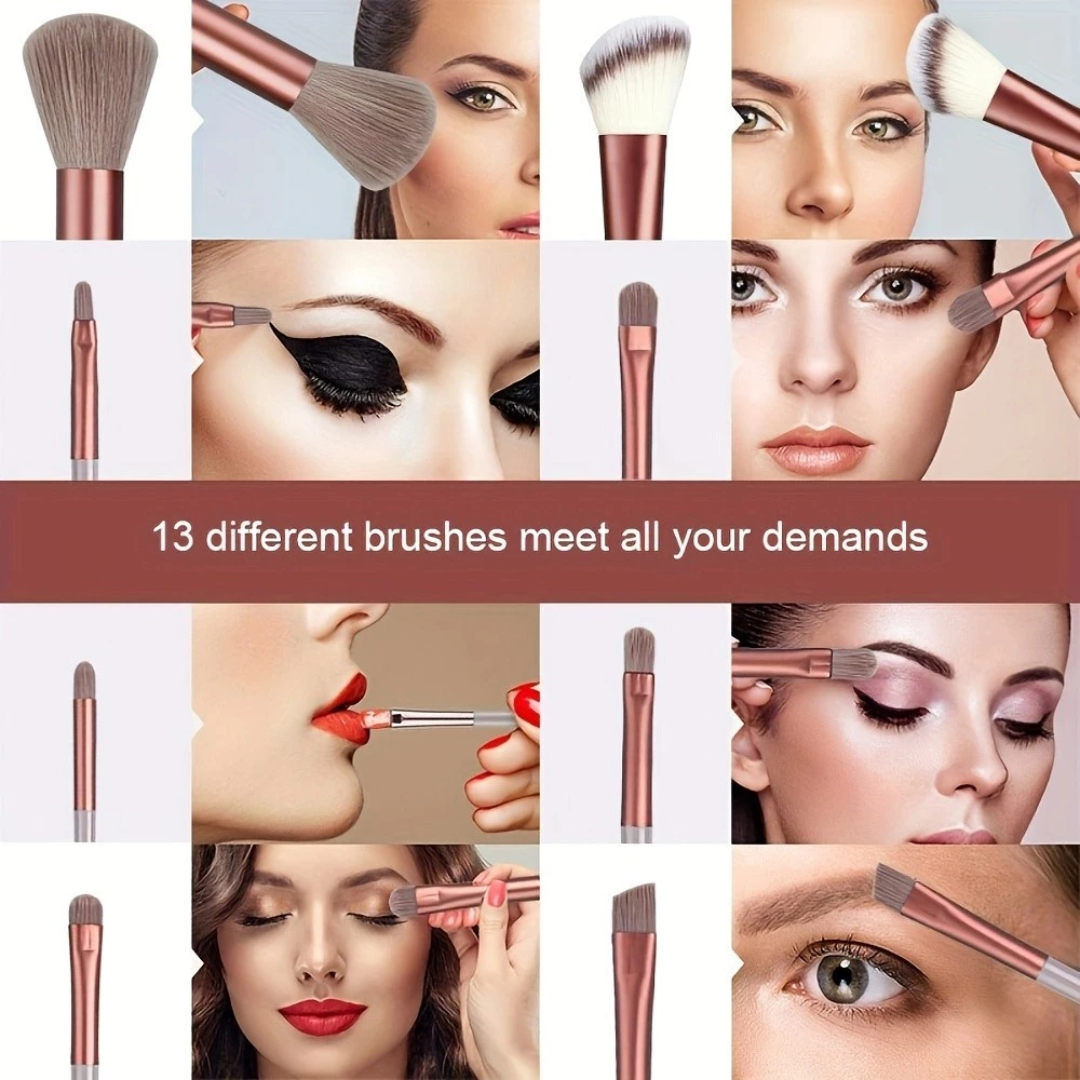 Makeup Brush Set for On-the-Go Beauty