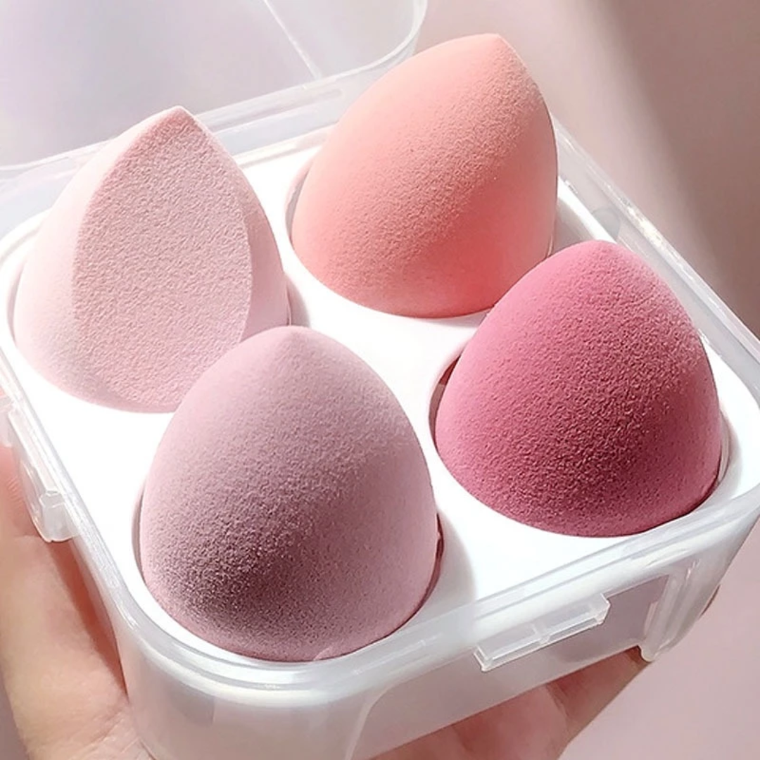 4Pcs Makeup Sponge & Powder Puff Set