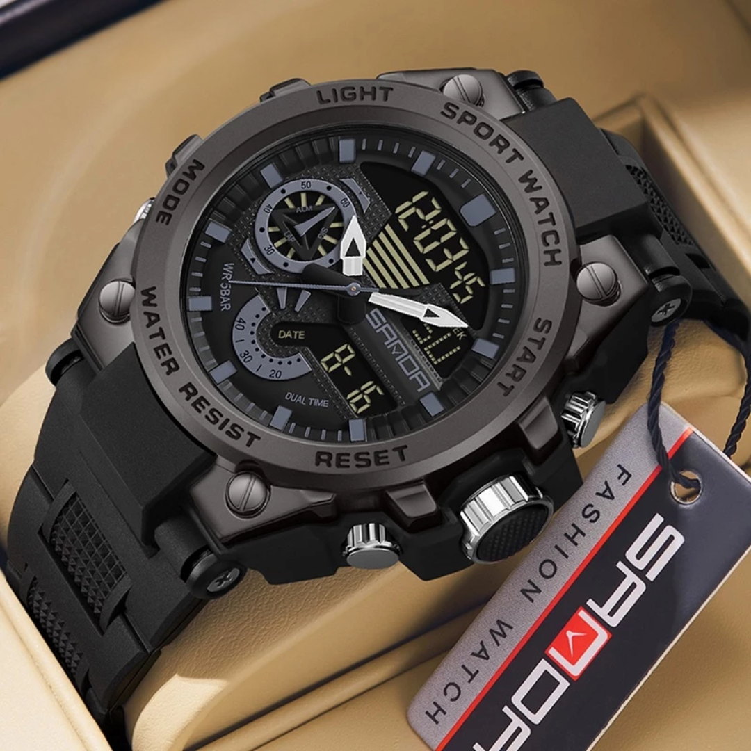Men's Digital Fashion Waterproof Outdoor Sports Multifunctional Electronic Watch