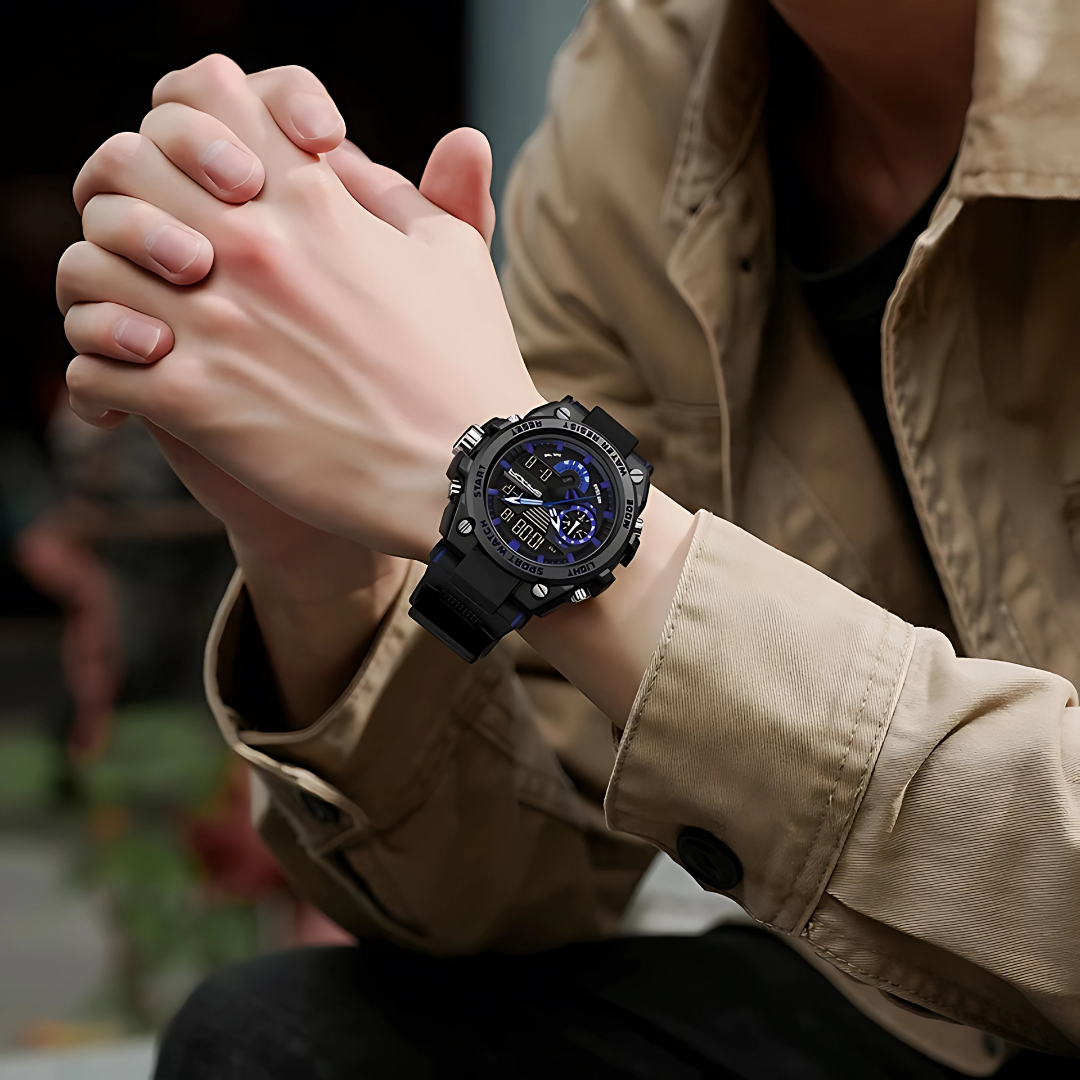 Men's Digital Fashion Waterproof Outdoor Sports Multifunctional Electronic Watch