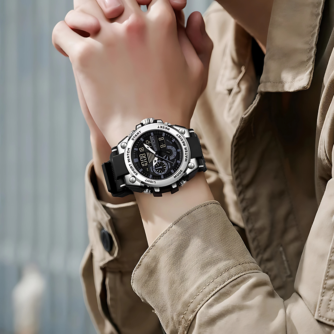 Men's Digital Fashion Waterproof Outdoor Sports Multifunctional Electronic Watch