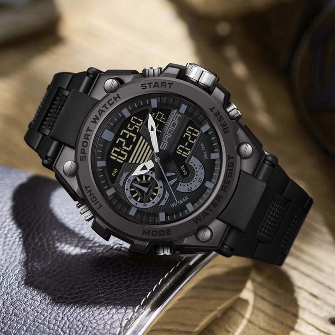 Men's Digital Fashion Waterproof Outdoor Sports Multifunctional Electronic Watch