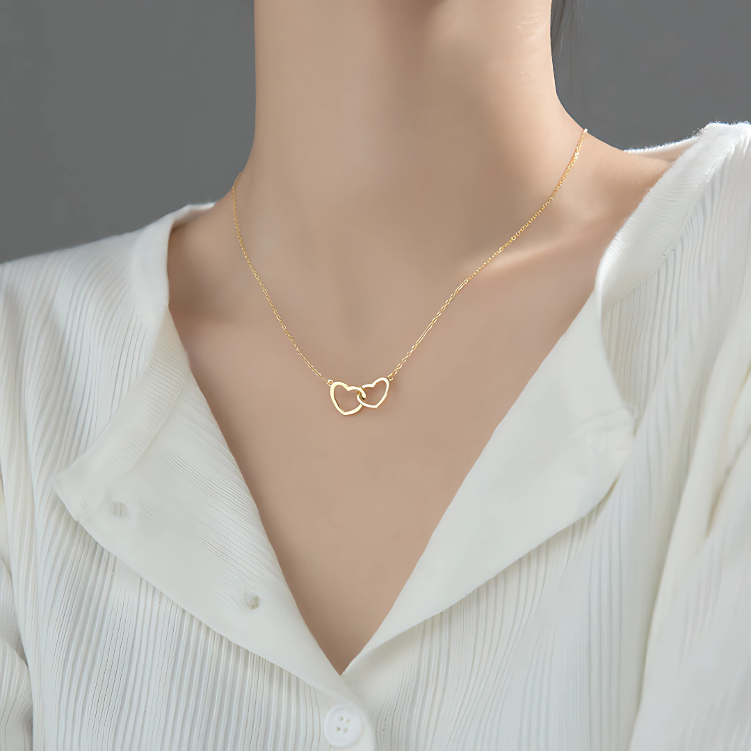 2025 Double Heart Pendant Necklace