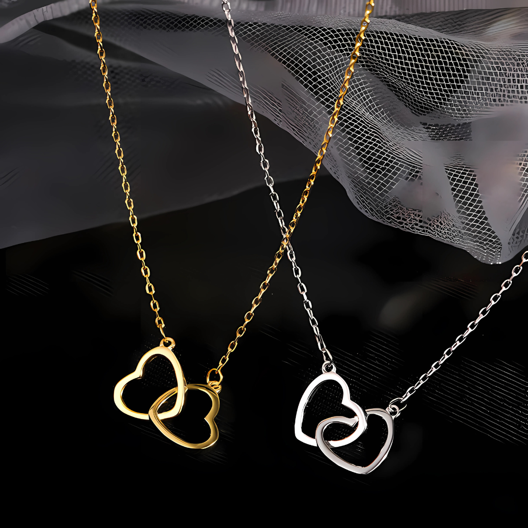 2025 Double Heart Pendant Necklace