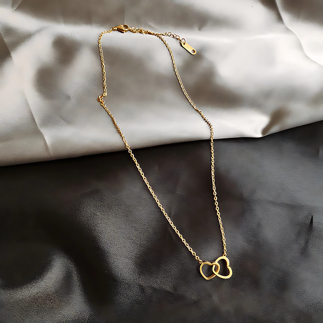 2025 Double Heart Pendant Necklace