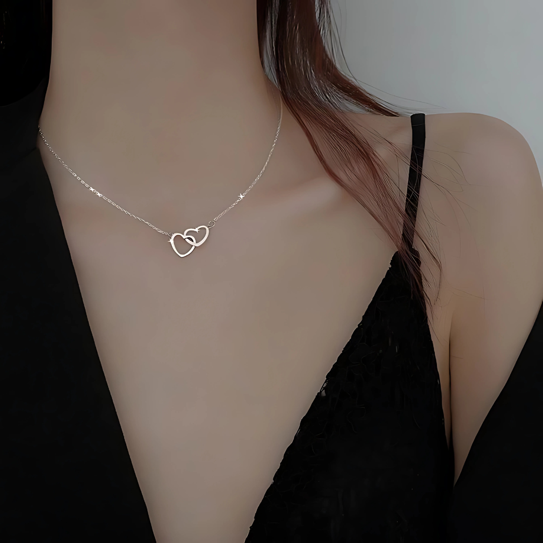 2025 Double Heart Pendant Necklace