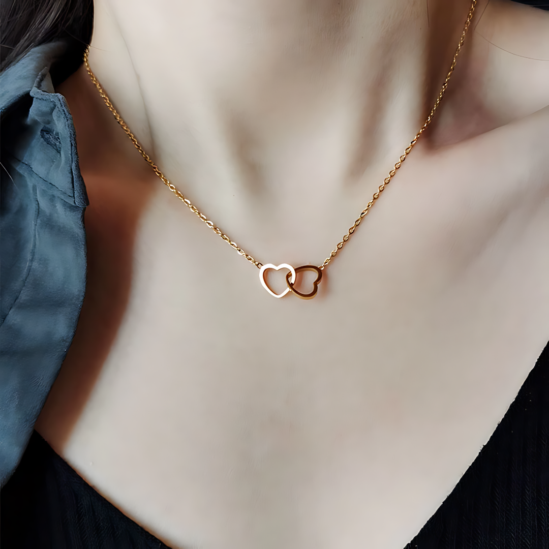 2025 Double Heart Pendant Necklace
