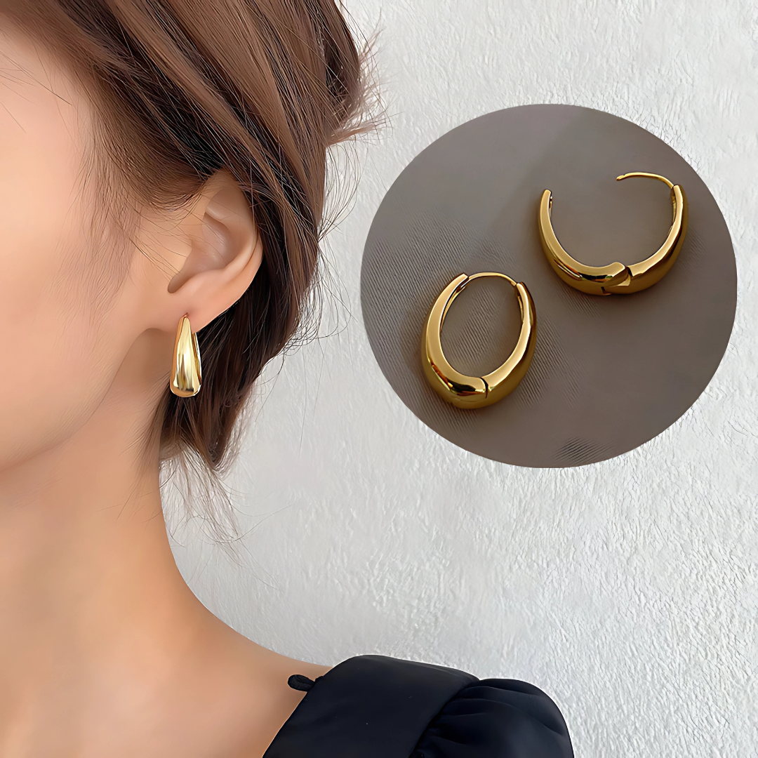 Korean Buckle Hoop Earrings
