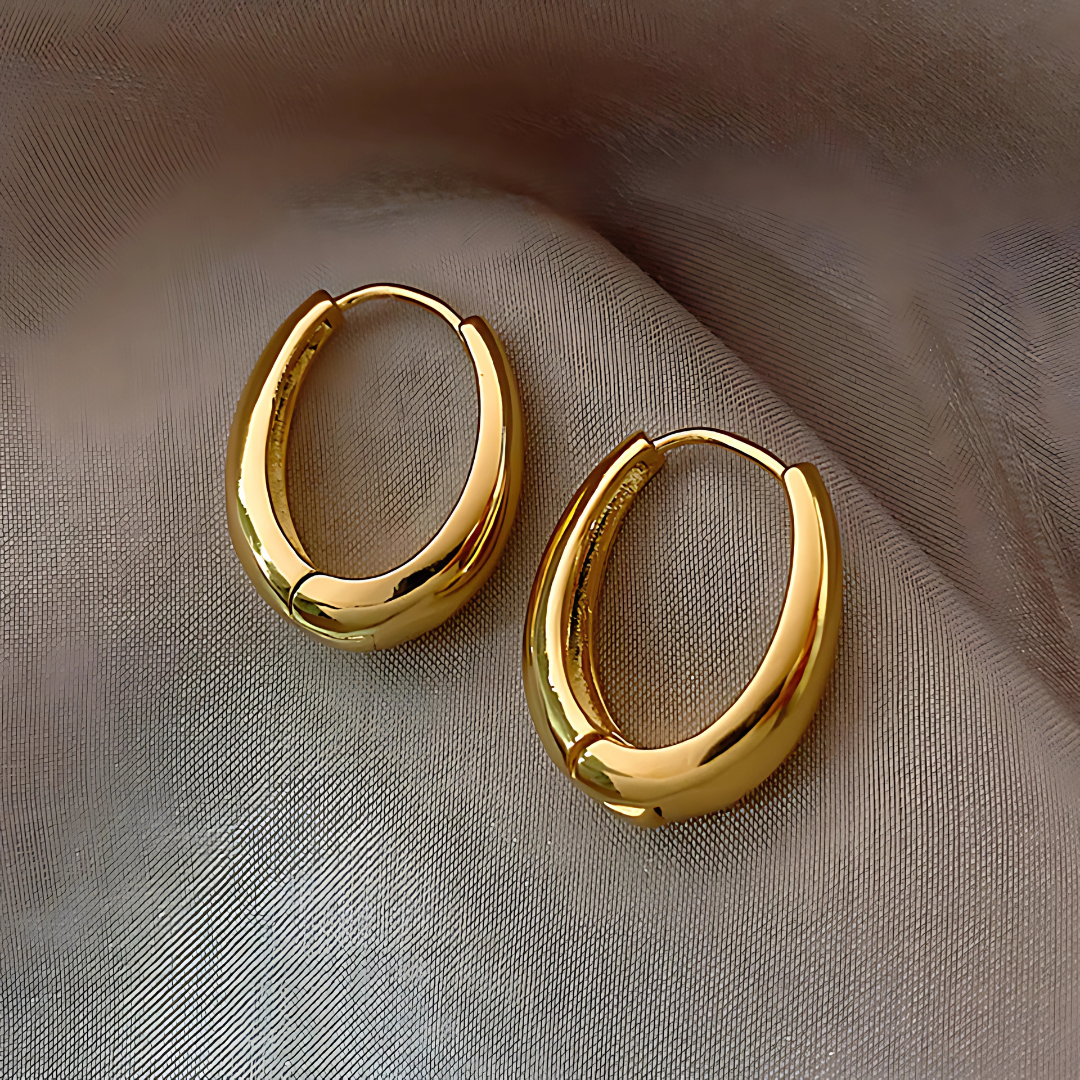 Korean Buckle Hoop Earrings