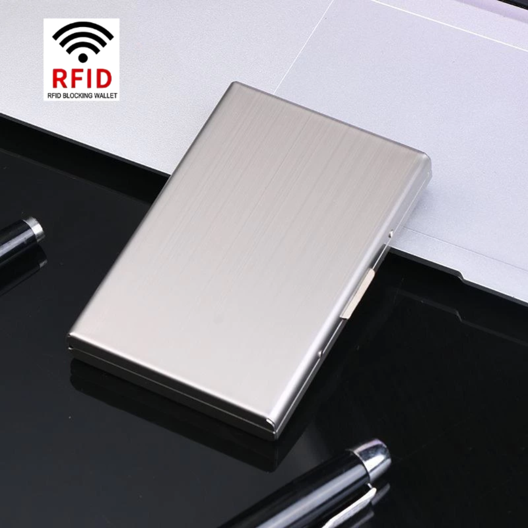 Ultra Slim RFID Blocking Stainless Steel Card Holder