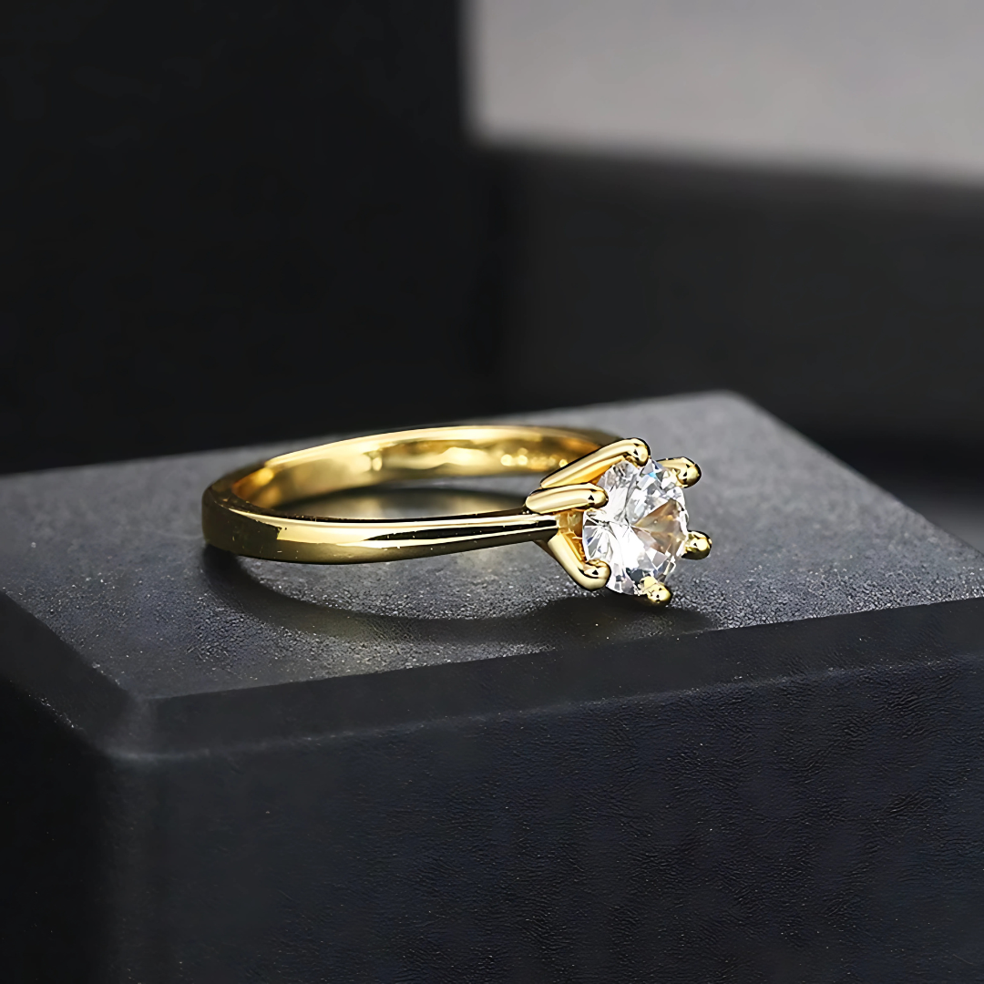 Classic 1 Carat Zircon Wedding Ring for Women