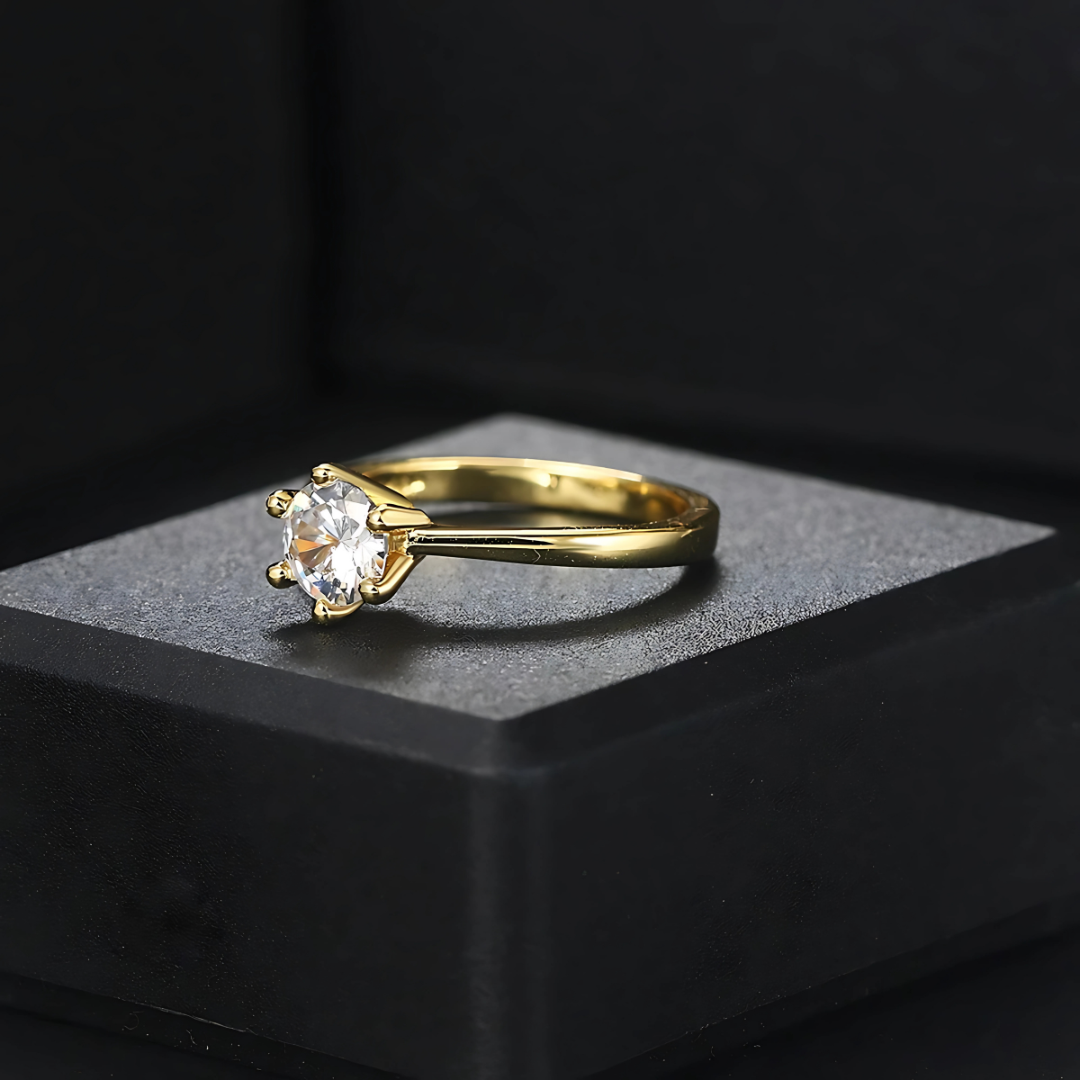 Classic 1 Carat Zircon Wedding Ring for Women