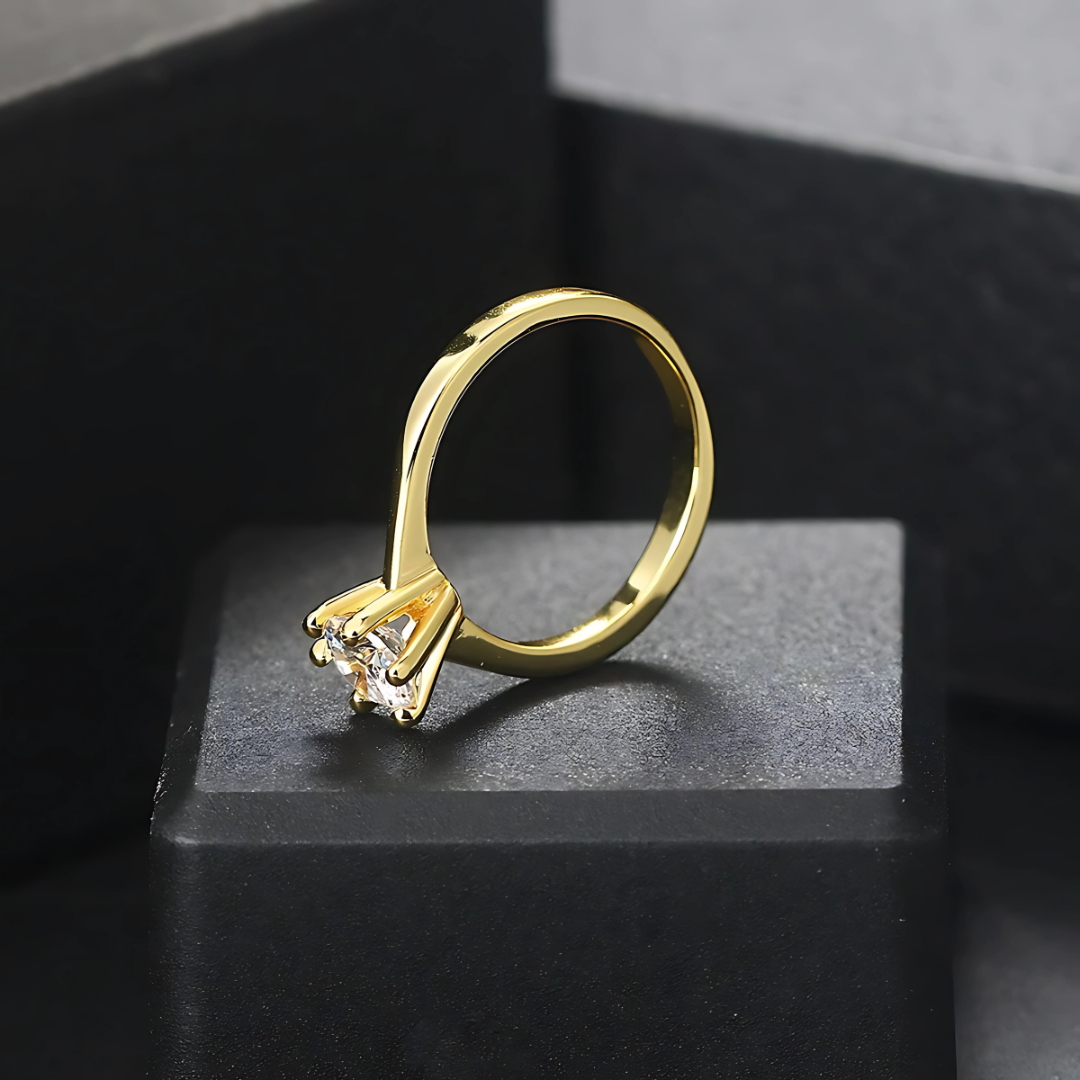 Classic 1 Carat Zircon Wedding Ring for Women