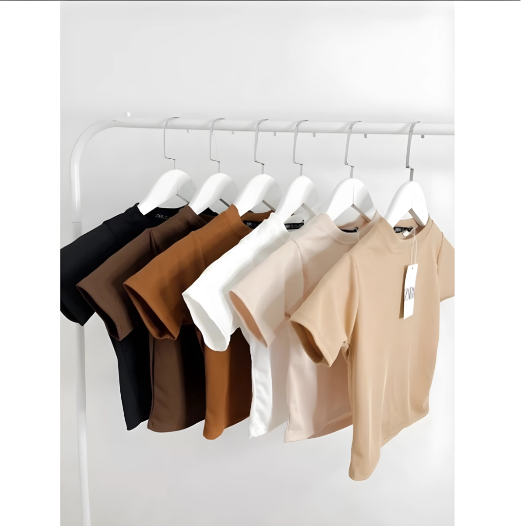 Plain ZARA Basic Crop Top for Women