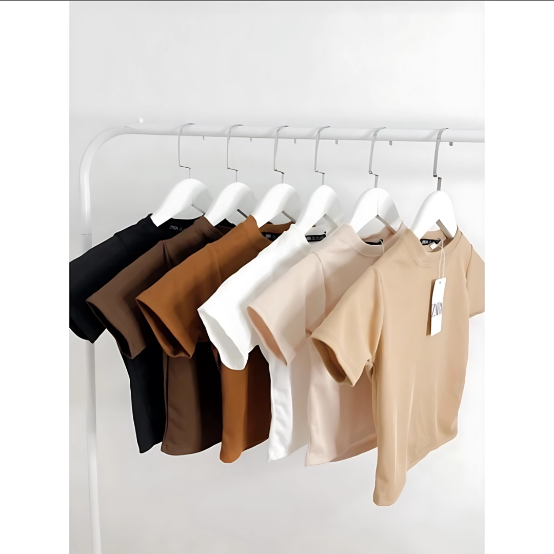 Plain ZARA Basic Crop Top for Women