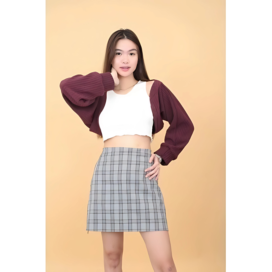 Cardigan Blazer Rib-Knit Long Sleeve Top for Women