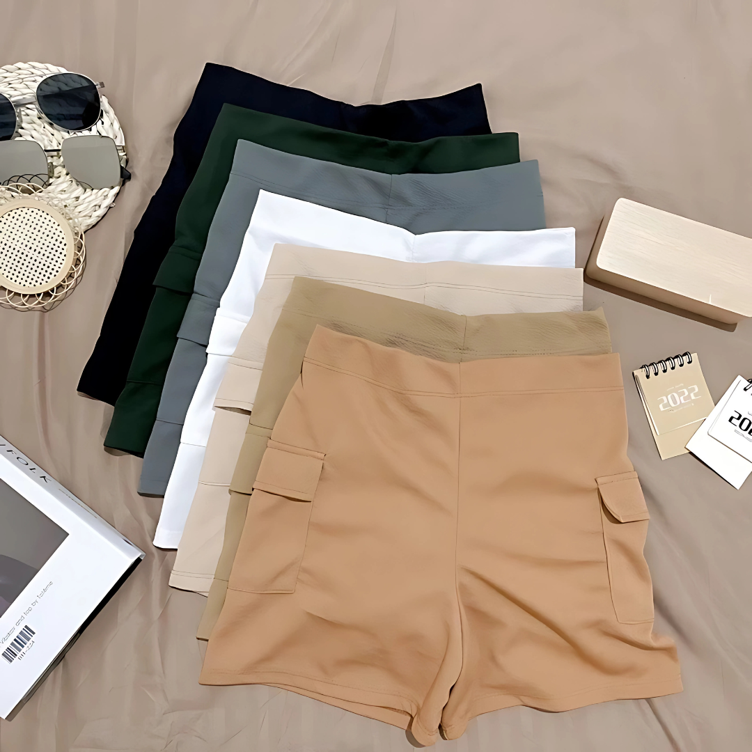 Cargo Shorts for Women Trendy High-Waist Pocket