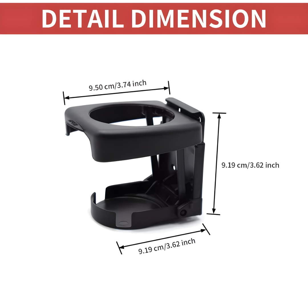 Foldable Car Cup Holder Space-Saving Adjustable Drink Holder