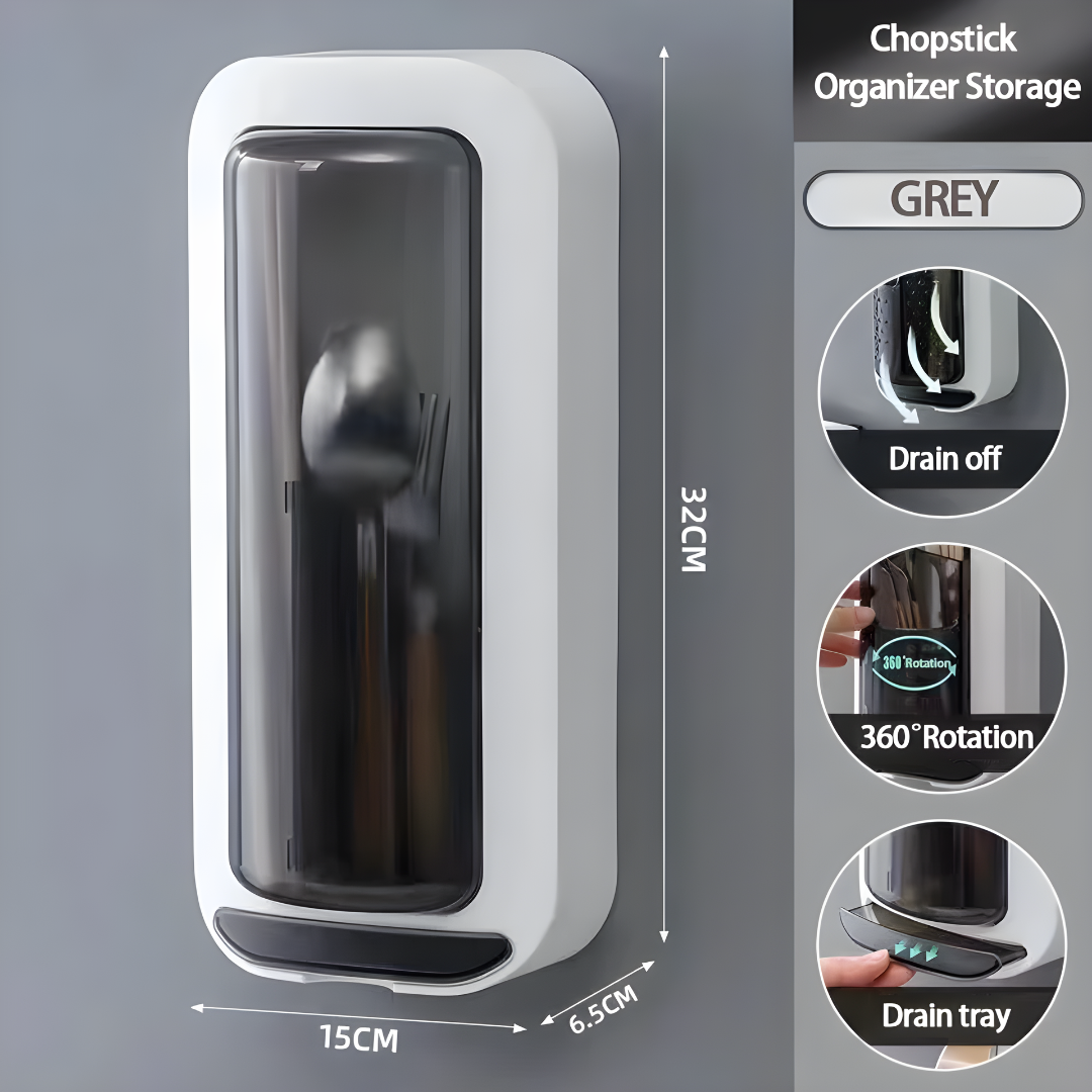 Rotating Toothbrush Holder & Automatic Toothpaste Dispenser