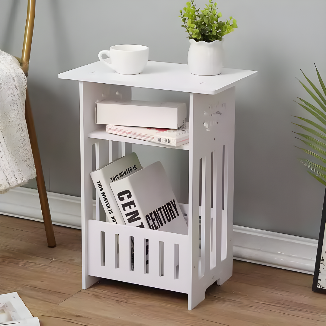 Stylish White Coffee Table Modern Minimalist Living Room Furniture