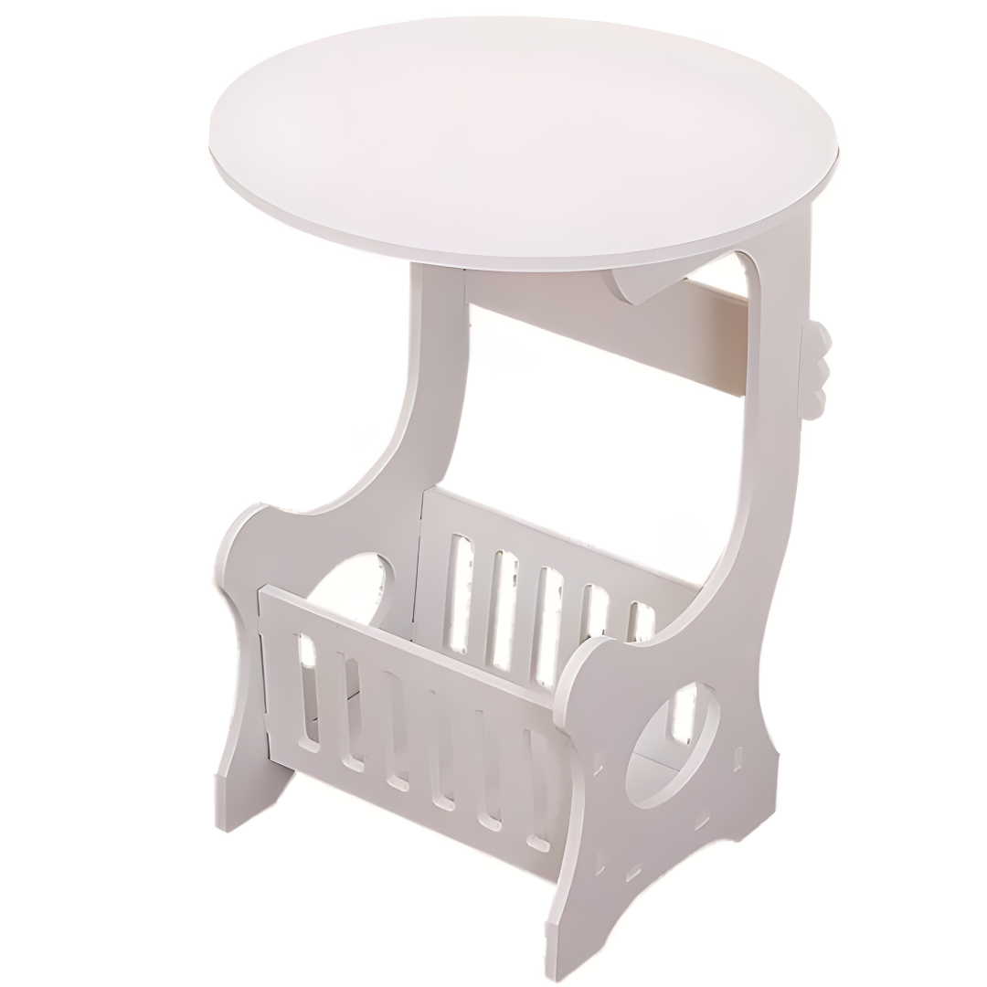 Mini Round Bedside Table for Bedroom or Living Room
