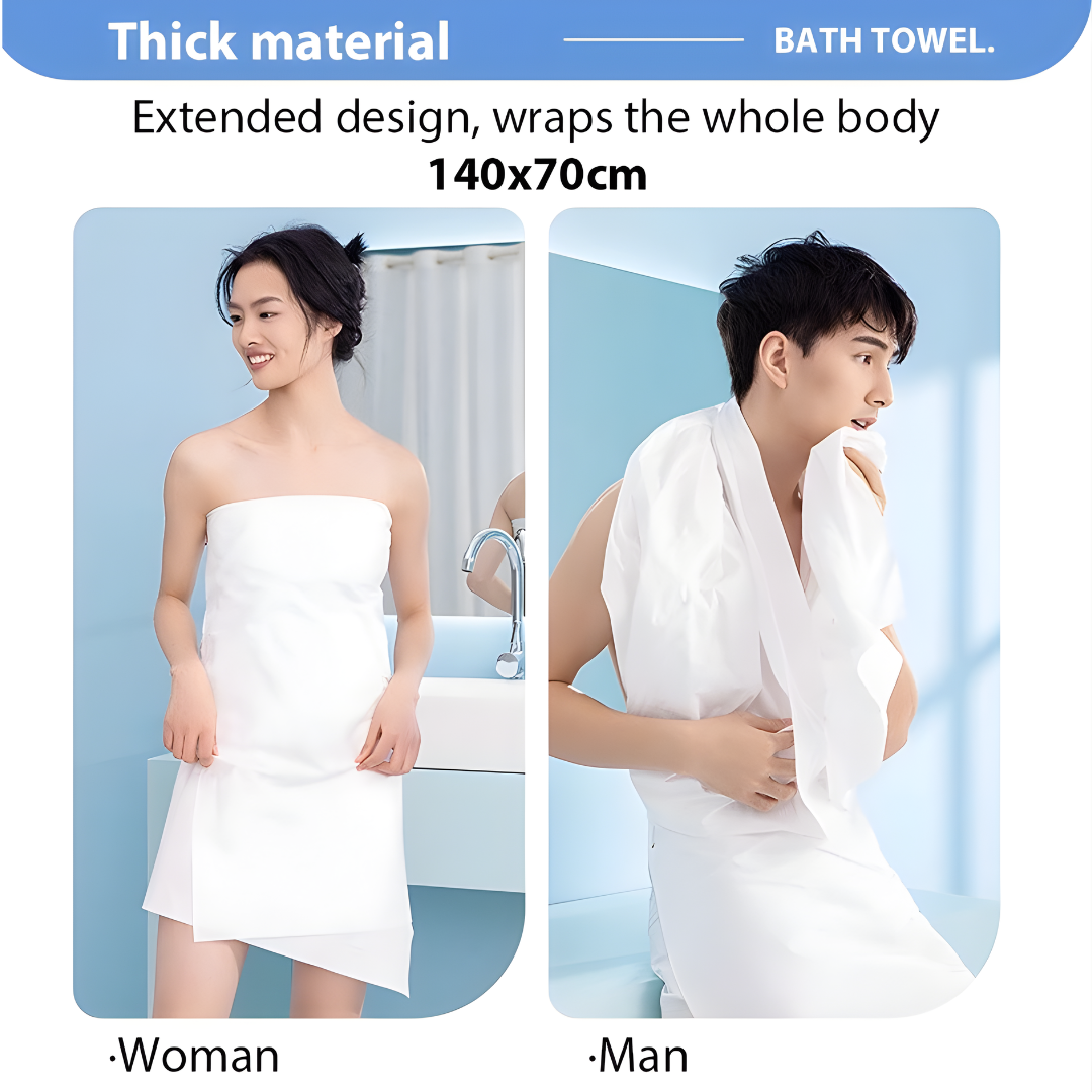 Compressed Bath Towel – Disposable Magic Travel Towel for Men & Women