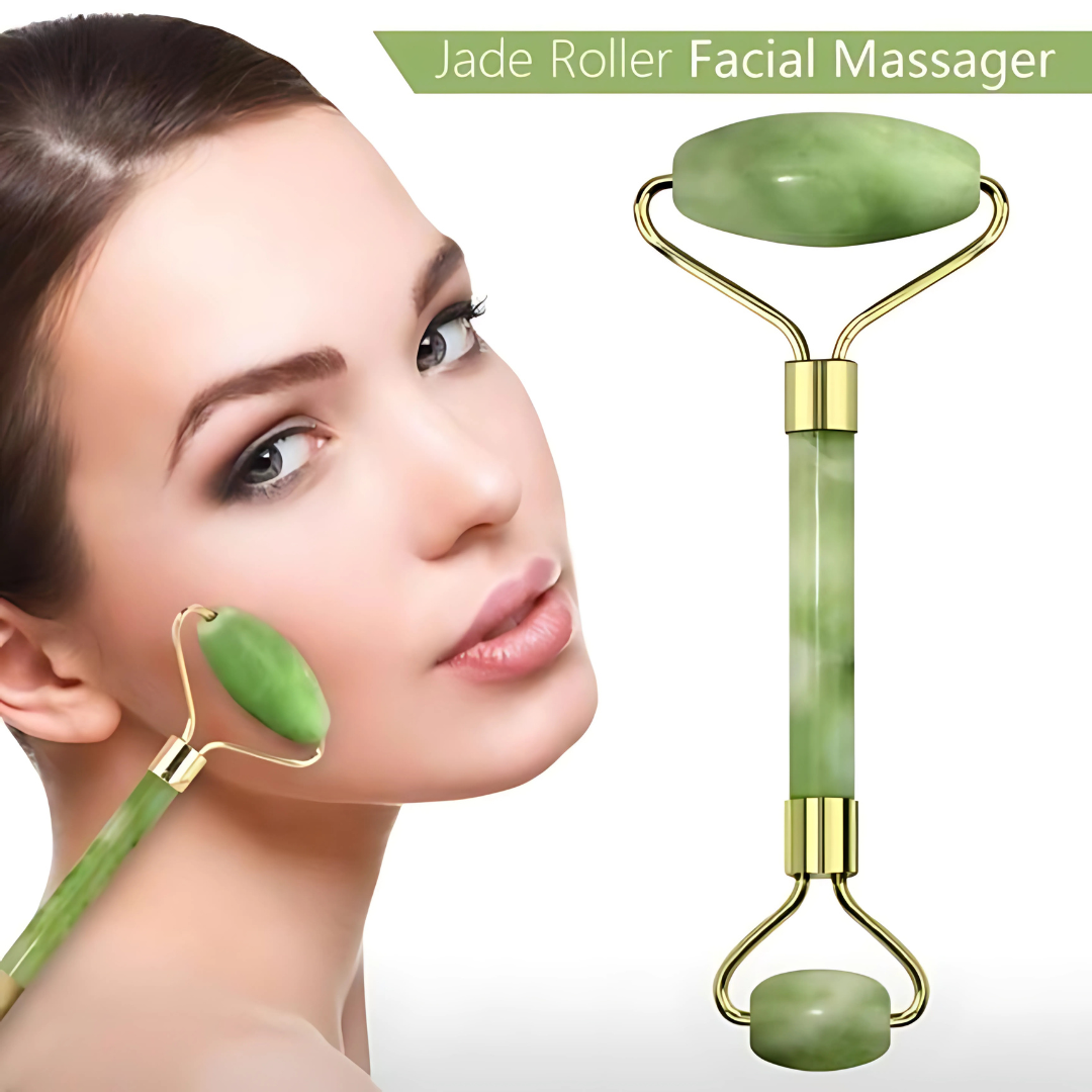 Jade Roller – Natural Jade Facial Massage Tool for Glowing Skin
