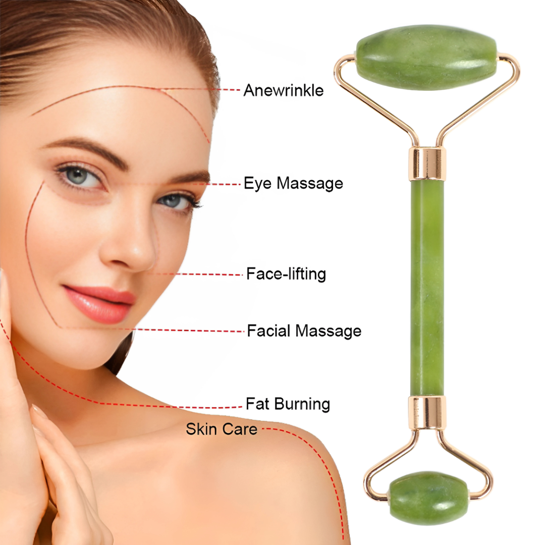 Jade Roller – Natural Jade Facial Massage Tool for Glowing Skin