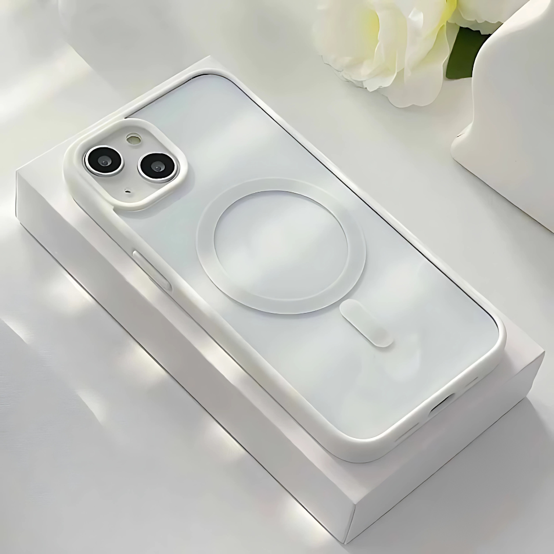 Acrylic Magnetic iPhone Case – Clear Shockproof MagSafe Silicone Cover for iPhone
