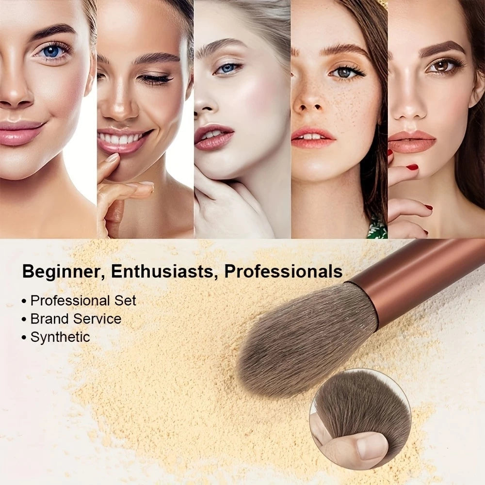Makeup Brush Set for On-the-Go Beauty
