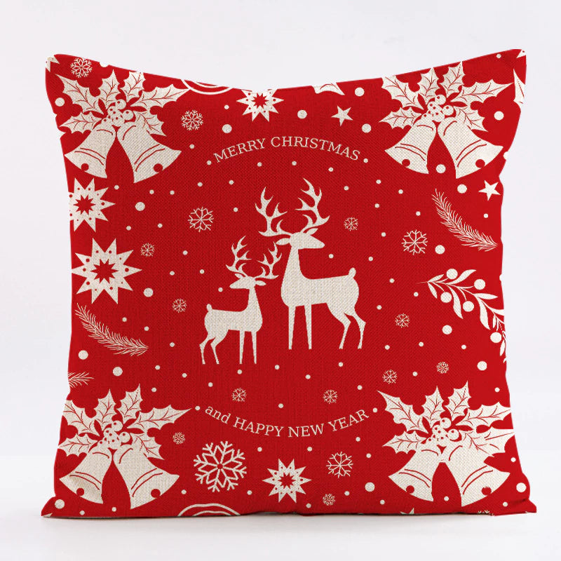 Merry Christmas Sofa Pillowcase 45x45cm Cotton Throw Pillow Cover