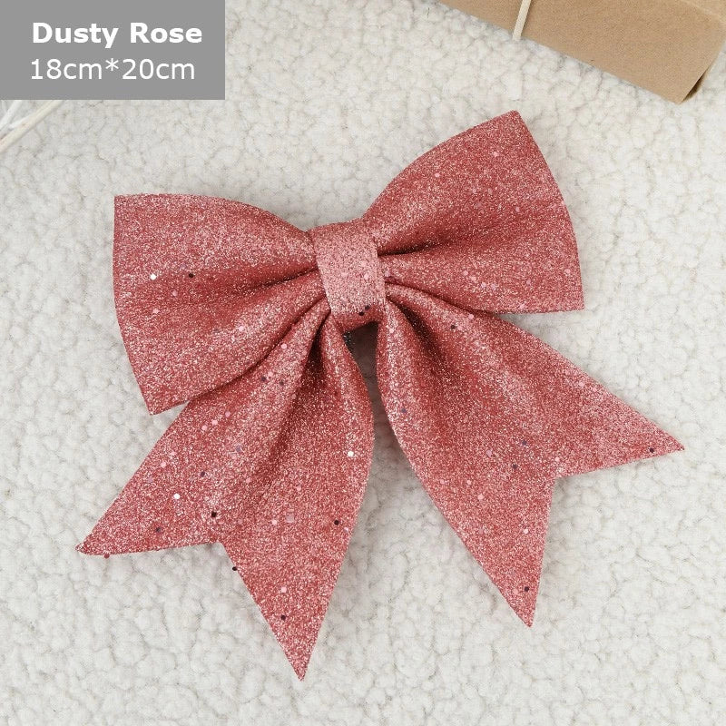 8cm Christmas Bows Hanging Ornaments