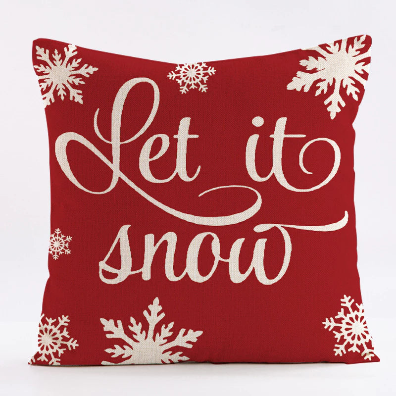 Merry Christmas Sofa Pillowcase 45x45cm Cotton Throw Pillow Cover