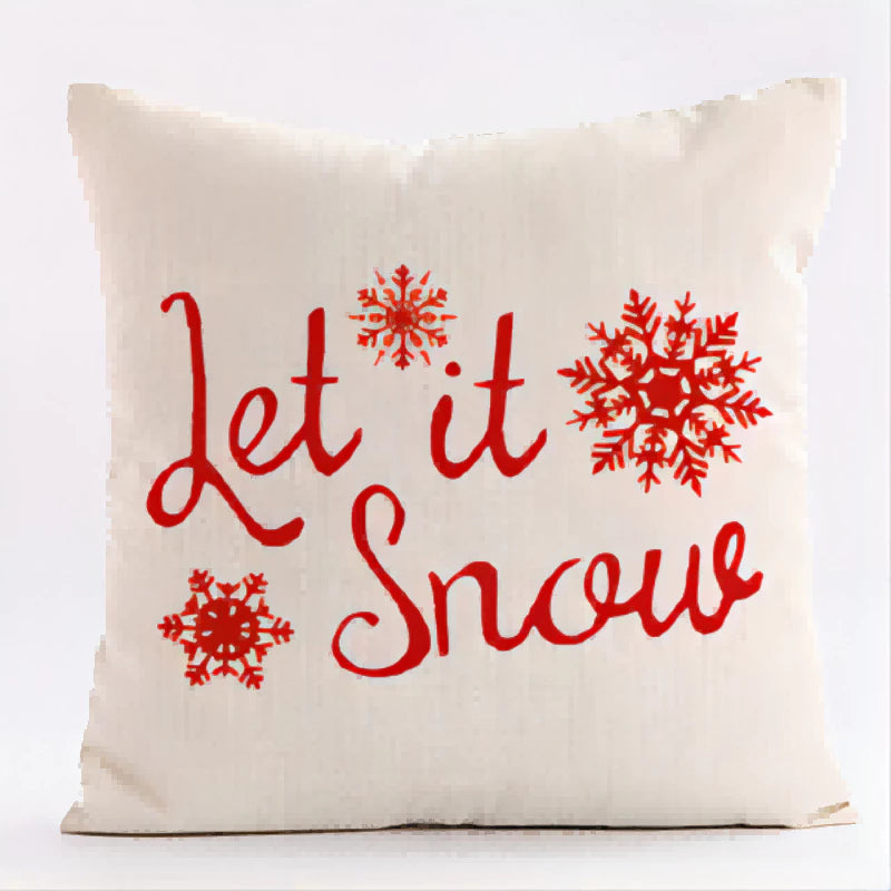 Merry Christmas Sofa Pillowcase 45x45cm Cotton Throw Pillow Cover