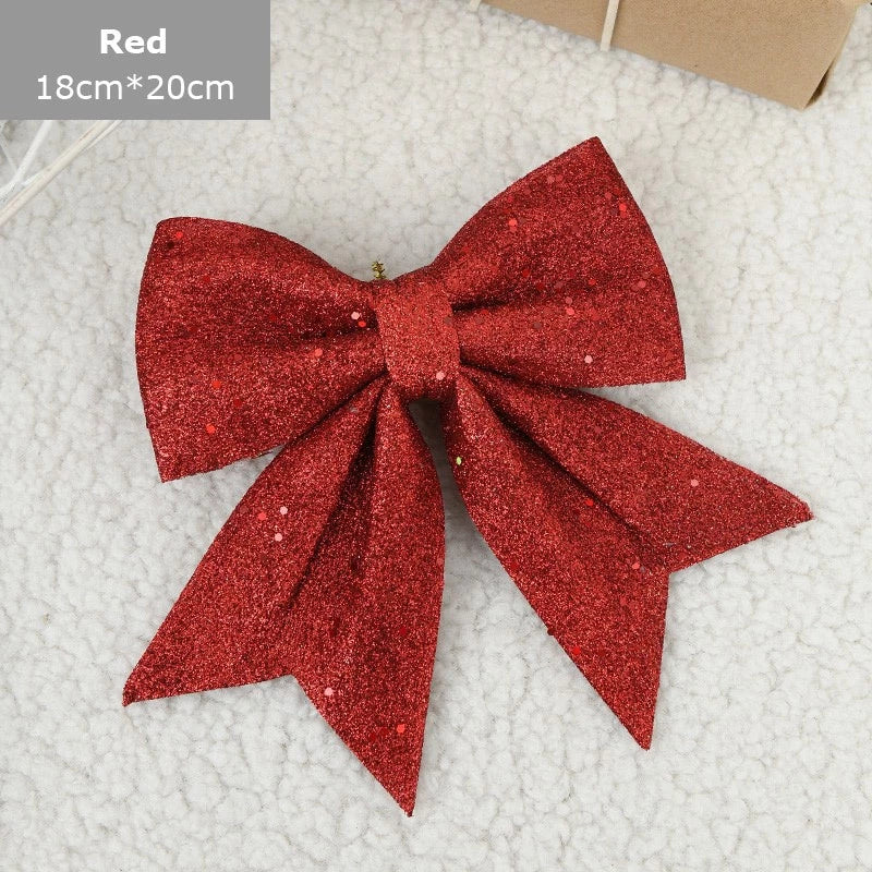 8cm Christmas Bows Hanging Ornaments