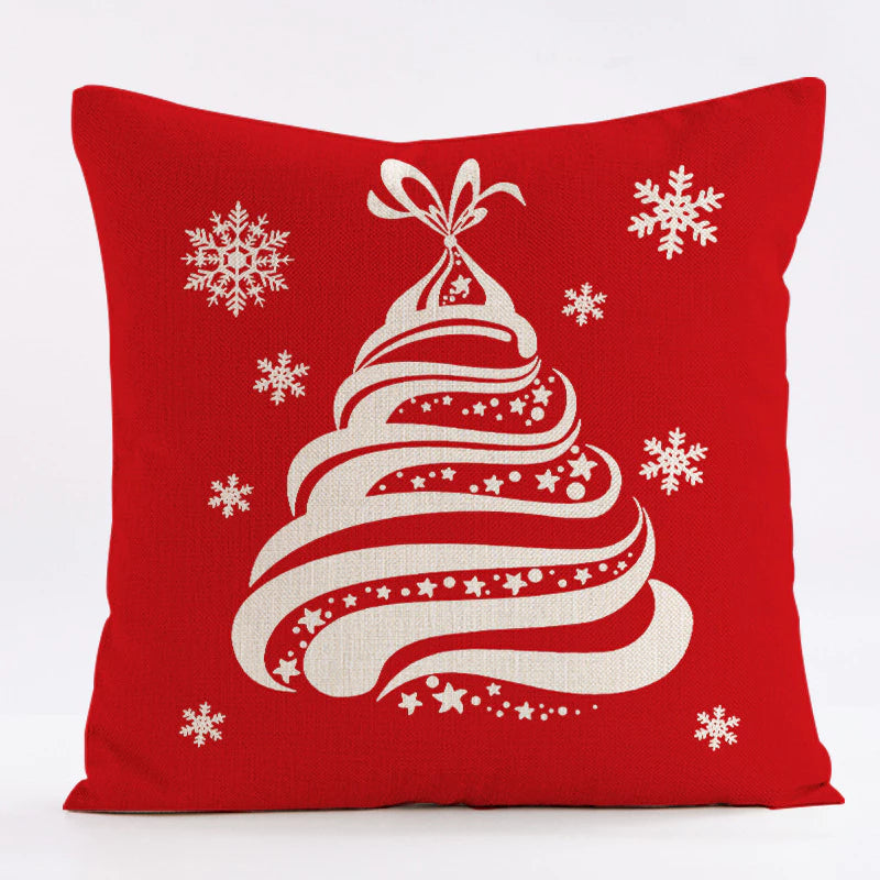 Merry Christmas Sofa Pillowcase 45x45cm Cotton Throw Pillow Cover