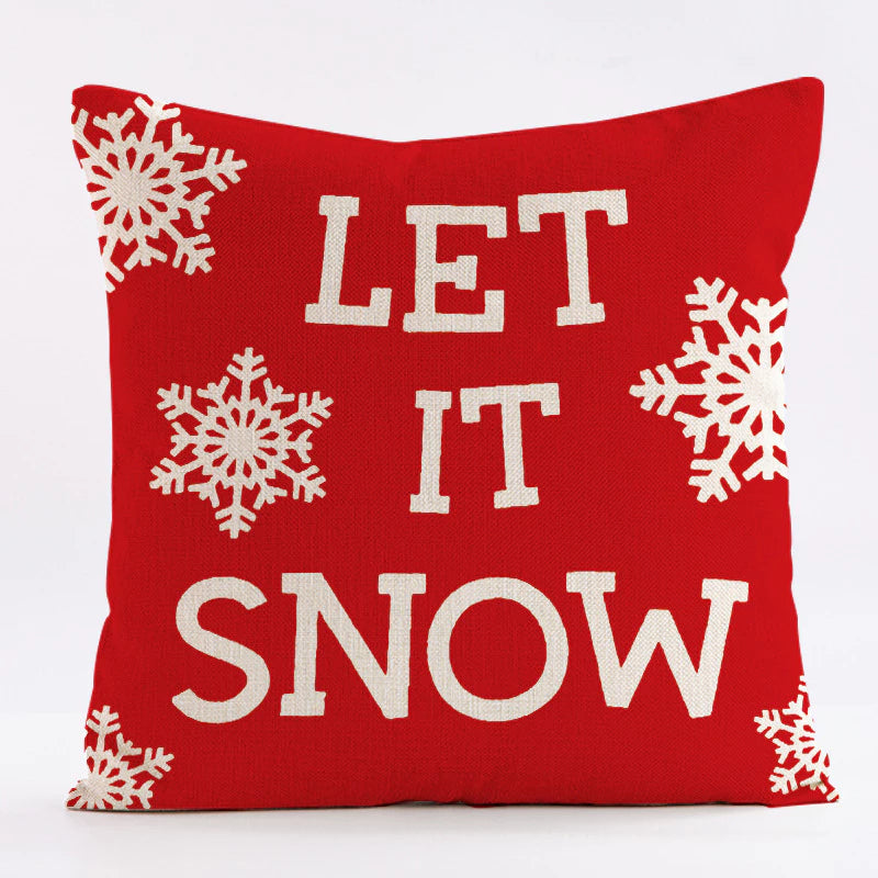 Merry Christmas Sofa Pillowcase 45x45cm Cotton Throw Pillow Cover