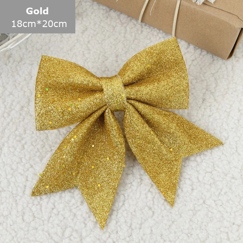 8cm Christmas Bows Hanging Ornaments